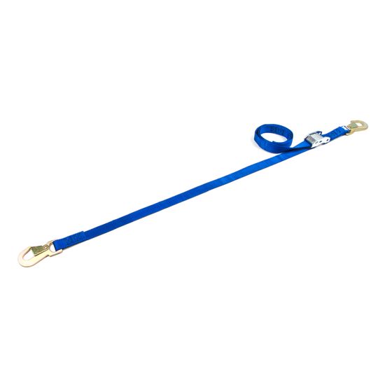 112706 1 x 6 Cam Tie-Down Strap with Flat Snap Hook - Blue