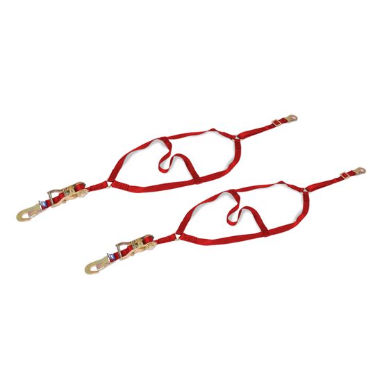 113501 1 Fixed End Front Net Drag Pack with Flat Snap Hooks - Red
