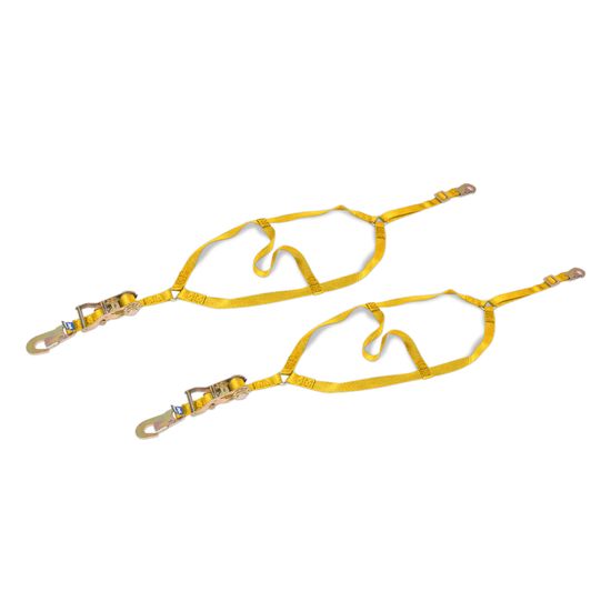 114501 1 Fixed End Front Net Drag Pack with Flat Snap Hooks - Yellow