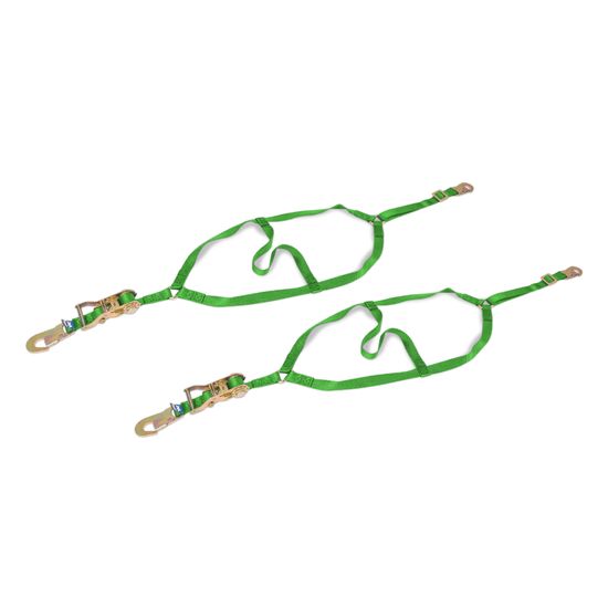 115501 1 Fixed End Front Net Drag Pack with Flat Snap Hooks - Lime Green