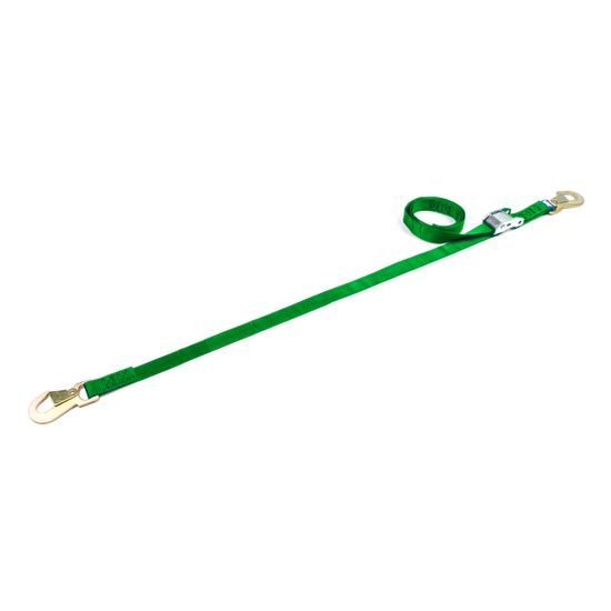 115712 1 x 12 Cam Tie-Down Strap with Flat Snap Hook - Lime Green