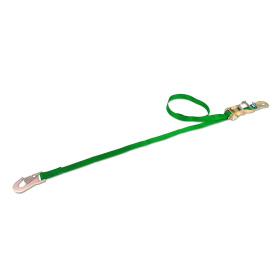 115806 1 x 6 Ratchet Tie-Down Strap with Flat Snap Hook - Lime Green
