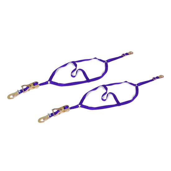 116501 1 Fixed End Front Net Drag Pack with Flat Snap Hooks - Purple