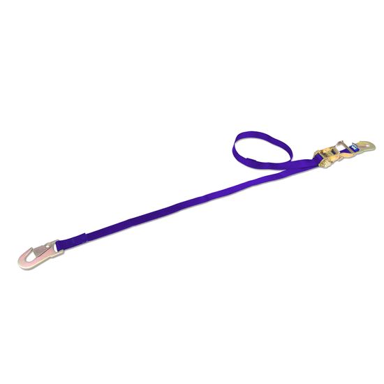 116810 1 x 10 Ratchet Tie-Down Strap with Flat Snap Hook - Purple