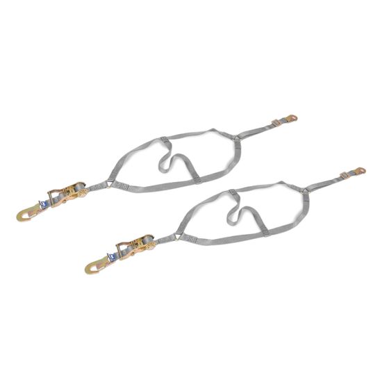 117501 1 Fixed End Front Net Drag Pack with Flat Snap Hooks - Silver