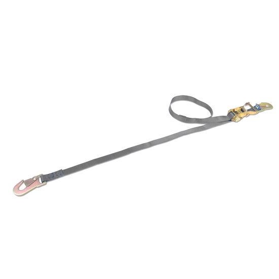 117806 1 x 6 Ratchet Tie-Down Strap with Flat Snap Hook - Silver