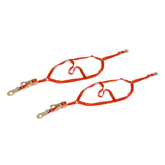 118501 1 Fixed End Front Net Drag Pack with Flat Snap Hooks - Orange