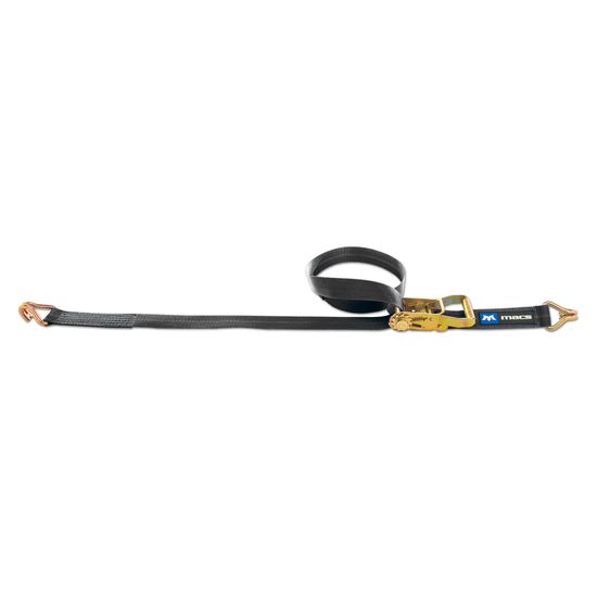 121210 2 x 10 Ratchet Strap with Wire Hook - Black
