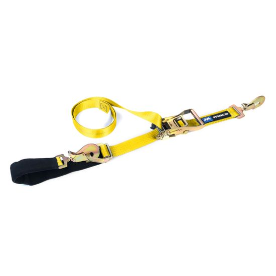 124410 2 x 10 Combination Axle Strap with Sewn Fixed End - Yellow
