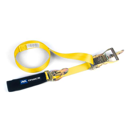 124411 2 x 10 Combination Axle Strap with Direct Hook - Yellow