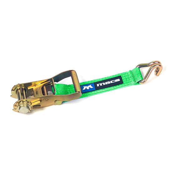 125002WH Replacement 2 Sewn Fixed End with Ratchet Wire Hook - Lime Green