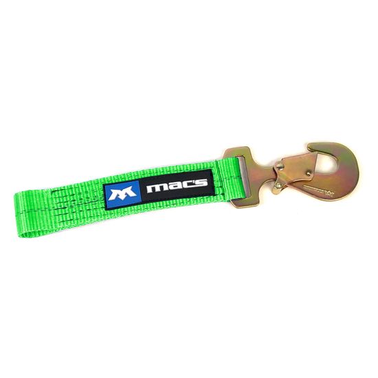 125003FSH Replacement 2 Sewn Fixed End Flat Snap Hook - Lime Green