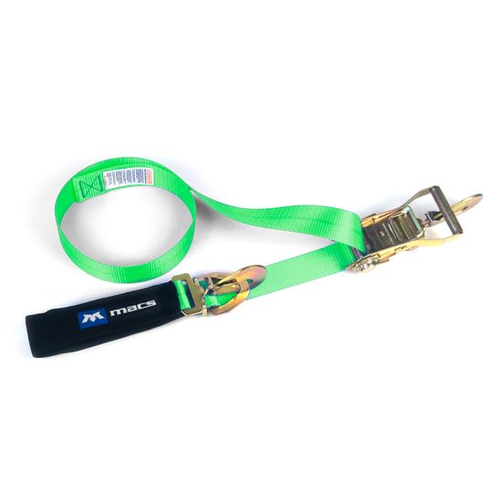 125409 2 x 8 Combination Axle Strap with Direct Hook - Lime Green