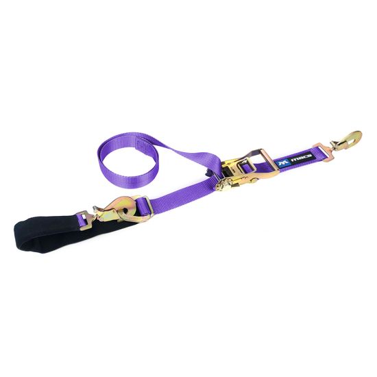 126406 2 x 6 Combination Axle Strap with Sewn Fixed End Twisted Snap Hook - Purple