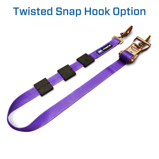 126810 2 x 10 Tire Block Strap with Twisted Snap Hook Ends - Purple