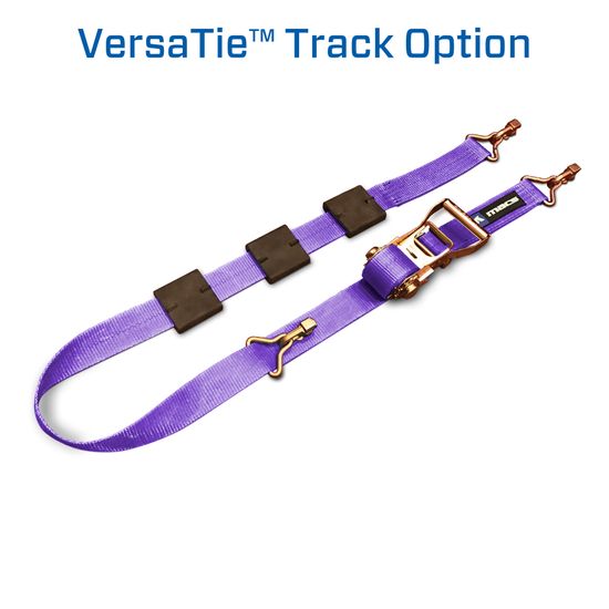 126911 2 x 10 Tire Block Strap with VersaTie Track Ends - Purple