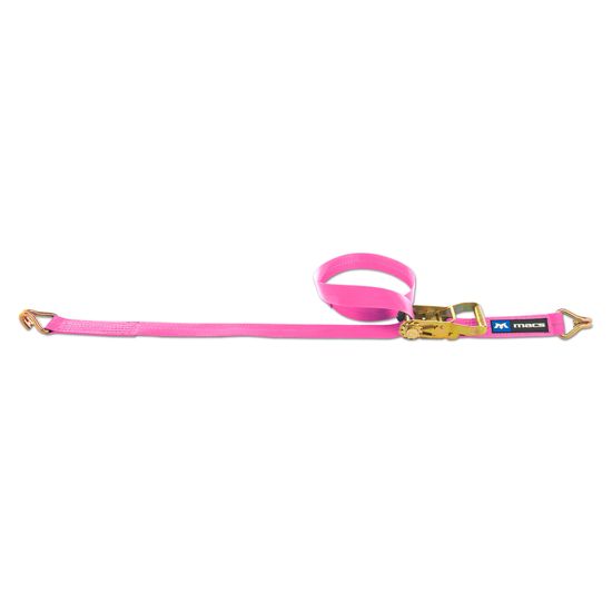 129210 2 x 10 Ratchet Strap with Wire Hook - Pink