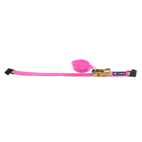 129316 2 x 16 Ratchet Strap with Flat Hook - Pink