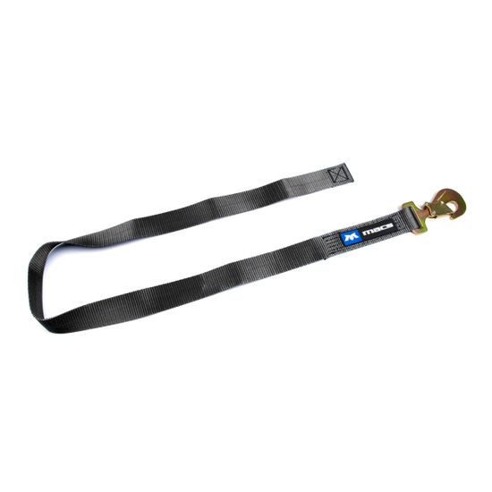 191112 Replacement 2 x 12 Running End with Flat Snap Hook - Black