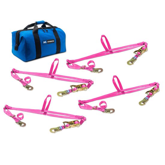 510109A Adjustable ATV Wheel Net Pack with Flat Snap Hook - Pink