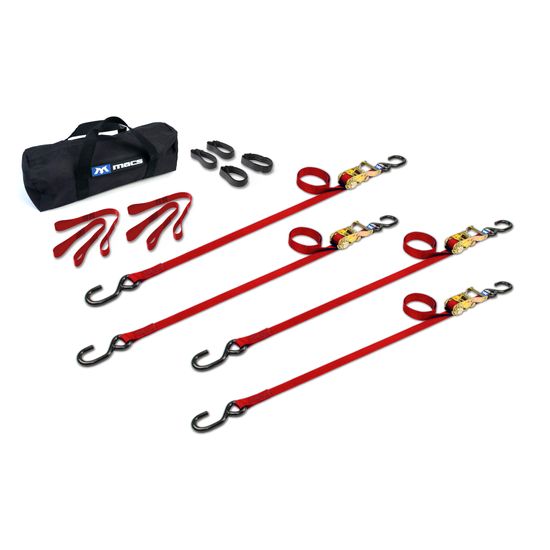 510113 1 x 10 ATV  Motorcycle Ratchet Utility Pack with S-Hook - Red