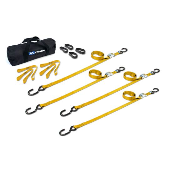 510124 1 x 6 ATV  Motorcycle Cam Utility Pack with S-Hooks - Yellow