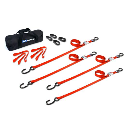 510128 1 x 6 ATV  Motorcycle Cam Utility Pack with S-Hooks - Orange