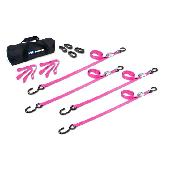 510129 1 x 6 ATV  Motorcycle Cam Utility Pack with S-Hooks - Pink