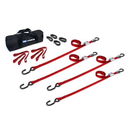 510133 1 x 10 ATV  Motorcycle Cam Utility Pack with S-Hooks - Red
