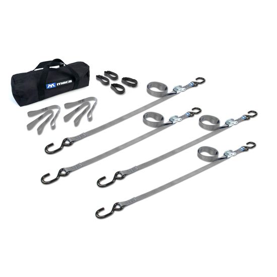510137 1 x 10 ATV  Motorcycle Cam Utility Pack with S-Hooks - Silver