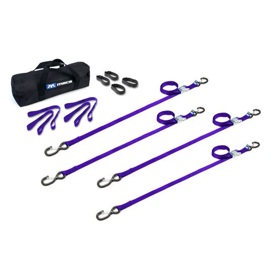 510236 1 x 10 ATV  Motorcycle Cam Utility Pack with S-Hooks  Keepers - Purple