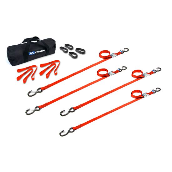 510238 1 x 10 ATV  Motorcycle Cam Utility Pack with S-Hooks  Keepers - Orange