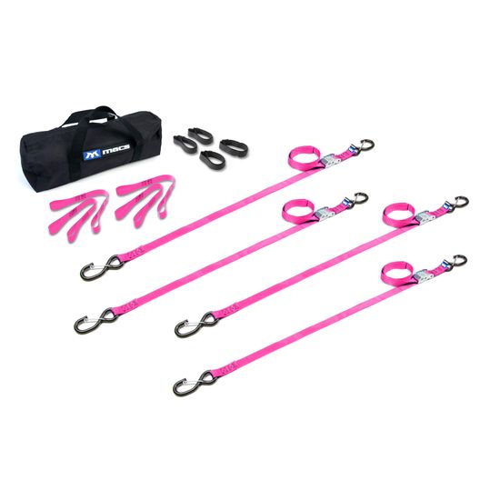 510239 1 x 10 ATV  Motorcycle Cam Utility Pack with S-Hooks  Keepers - Pink