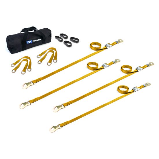 510244 1 x 6 ATV  Motorcycle Cam Utility Pack with Flat Snap Hooks - Yellow