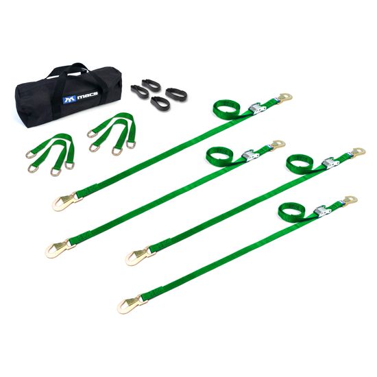 510245 1 x 6 ATV  Motorcycle Cam Utility Pack with Flat Snap Hooks - Lime Green