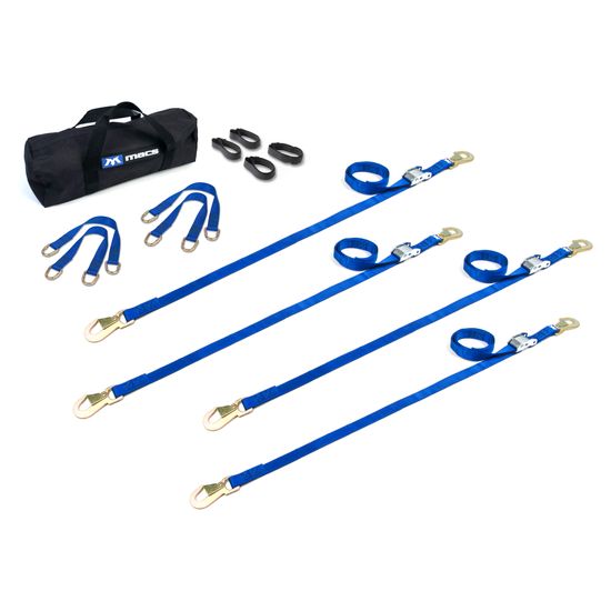 510252 1 x 10 ATV  Motorcycle Cam Utility Pack with Flat Snap Hooks - Blue