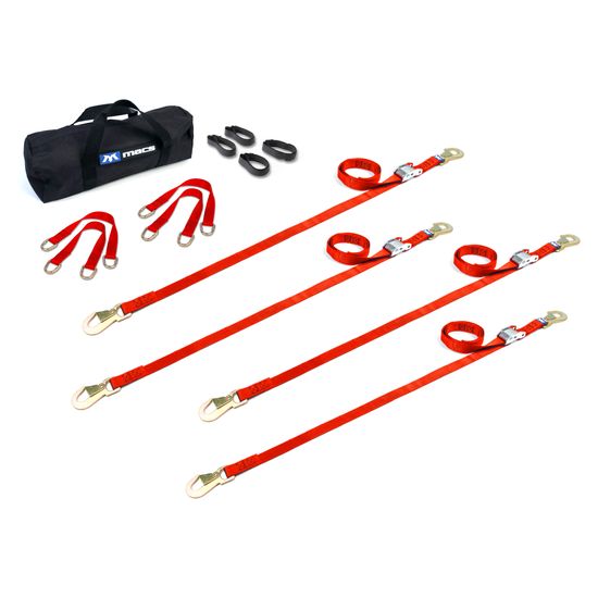 510258 1 x 10 ATV  Motorcycle Cam Utility Pack with Flat Snap Hooks - Orange
