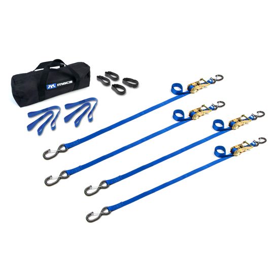 510332 1 x 6 ATV  Motorcycle Ratchet Utility Pack with S-Hook and Keeper - Blue