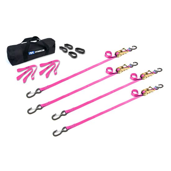 510339 1 x 6 ATV  Motorcycle Ratchet Utility Pack with S-Hook and Keeper - Pink