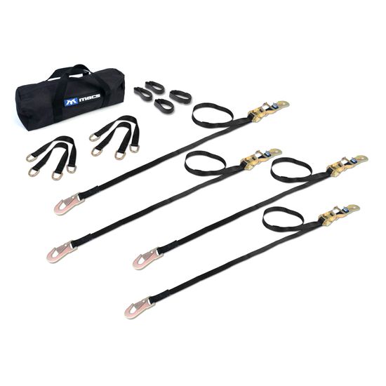 510351 1 x 6 ATV  Motorcycle Ratchet Utility Pack with Flat Snap Hooks - Black