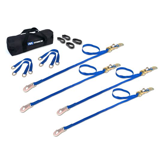 510352 1 x 6 ATV  Motorcycle Ratchet Utility Pack with Flat Snap Hooks - Blue