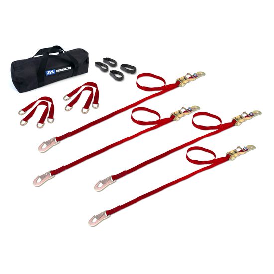 510353 1 x 6 ATV  Motorcycle Ratchet Utility Pack with Flat Snap Hooks - Red