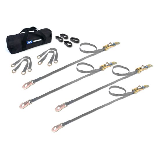 510367 1 x 10 ATV  Motorcycle Ratchet Utility Pack with Flat Snap Hooks - Silver