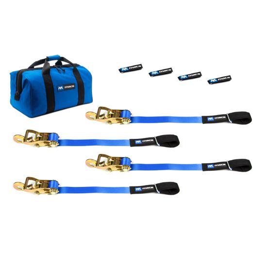 512716 2 x 6 Cinch Tie-Down Strap Kit for Confined Spaces - Blue
