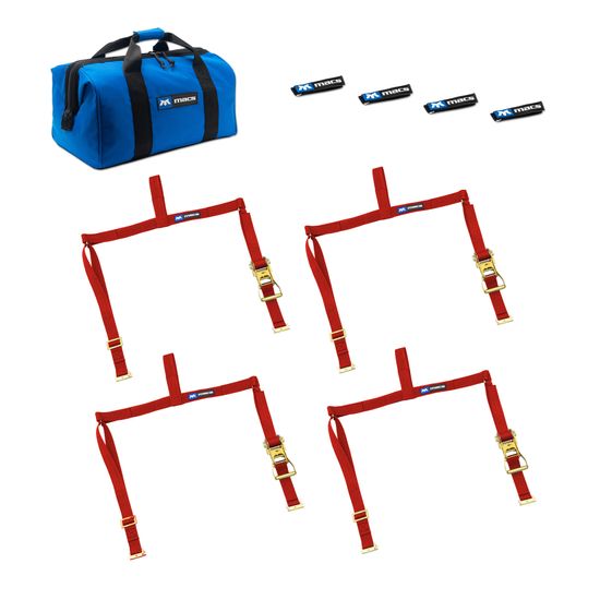 513102A-Etrack Extra-Large Adjustable UTV E-Track Tire Net Pack - Red