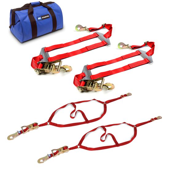 513393 Nostalgia Drag Pack with Flat Snap Hooks - Red