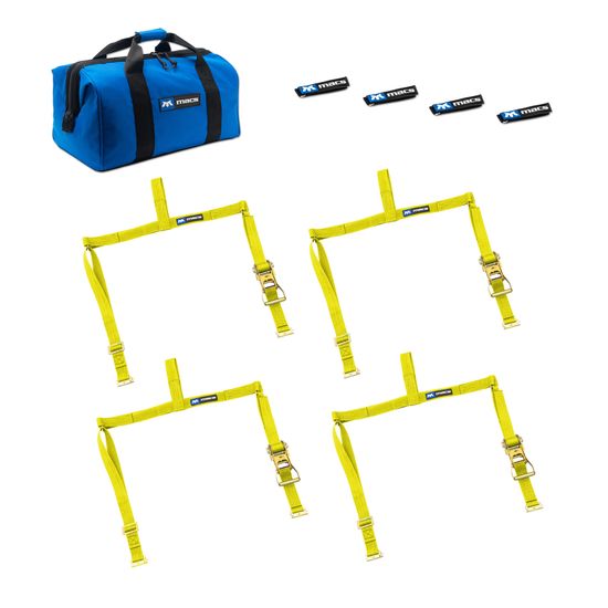 514103A-Etrack Large Adjustable UTV E-Track Tire Net Pack - Yellow