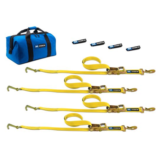514501 Factory Transit J-Hook Tie-Down Pack with Sewn Fixed End - Yellow