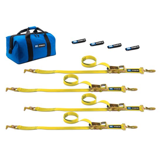 514502 Factory Transit T-Hook Tie-Down Pack with Sewn End - Yellow