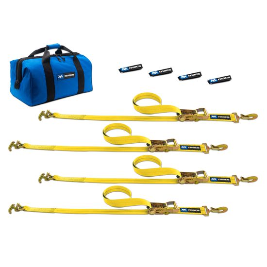 514503 Factory Transit R-Hook Tie-Down Pack with Sewn Fixed End - Yellow